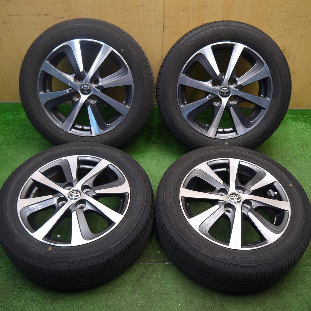 バリ溝！21年！9.5分☆トヨタ アクア 純正 185/60R15 エコファイン 15 