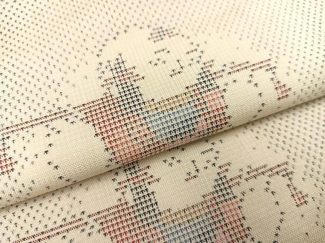 平和屋着物○本場大島紬 白大島紬 桑原織物 二代目 桑原啓之介 9マルキ