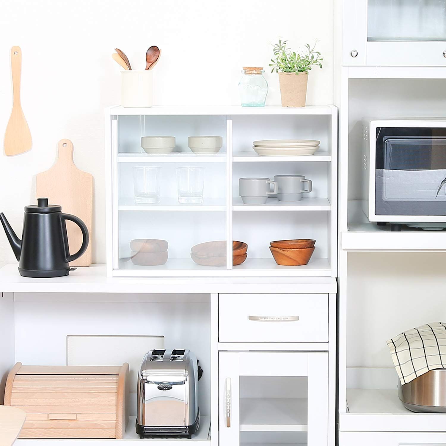 ホワイトキッチン収納棚 大型 楽天市場】【先着限定クーポンで最大10％オフ】 レンジ台 大型レンジ