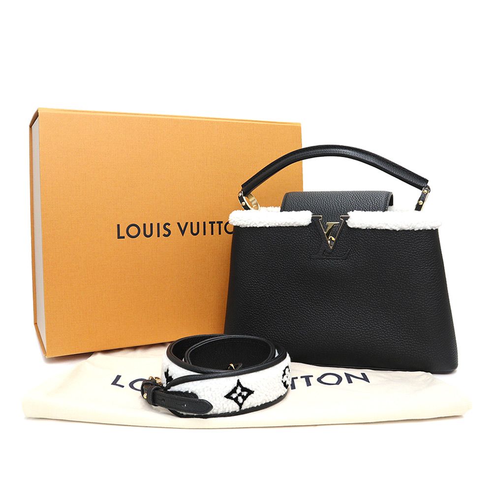 ルイ ヴィトン カプシーヌ MM ハンドバッグ トリヨンレザー シアリング ブラック 黒 M59073 LOUIS VUITTON（新品・未使用品）  - メルカリ