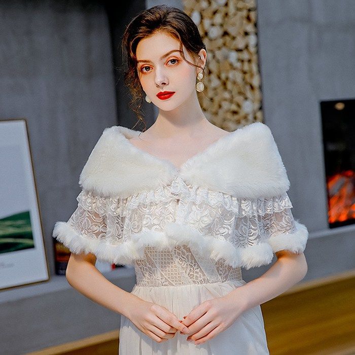 【美品】バナーバレット ふわふわ♡ラビットファー  ボレロ 結婚式 M hayashiguchi_rb6320