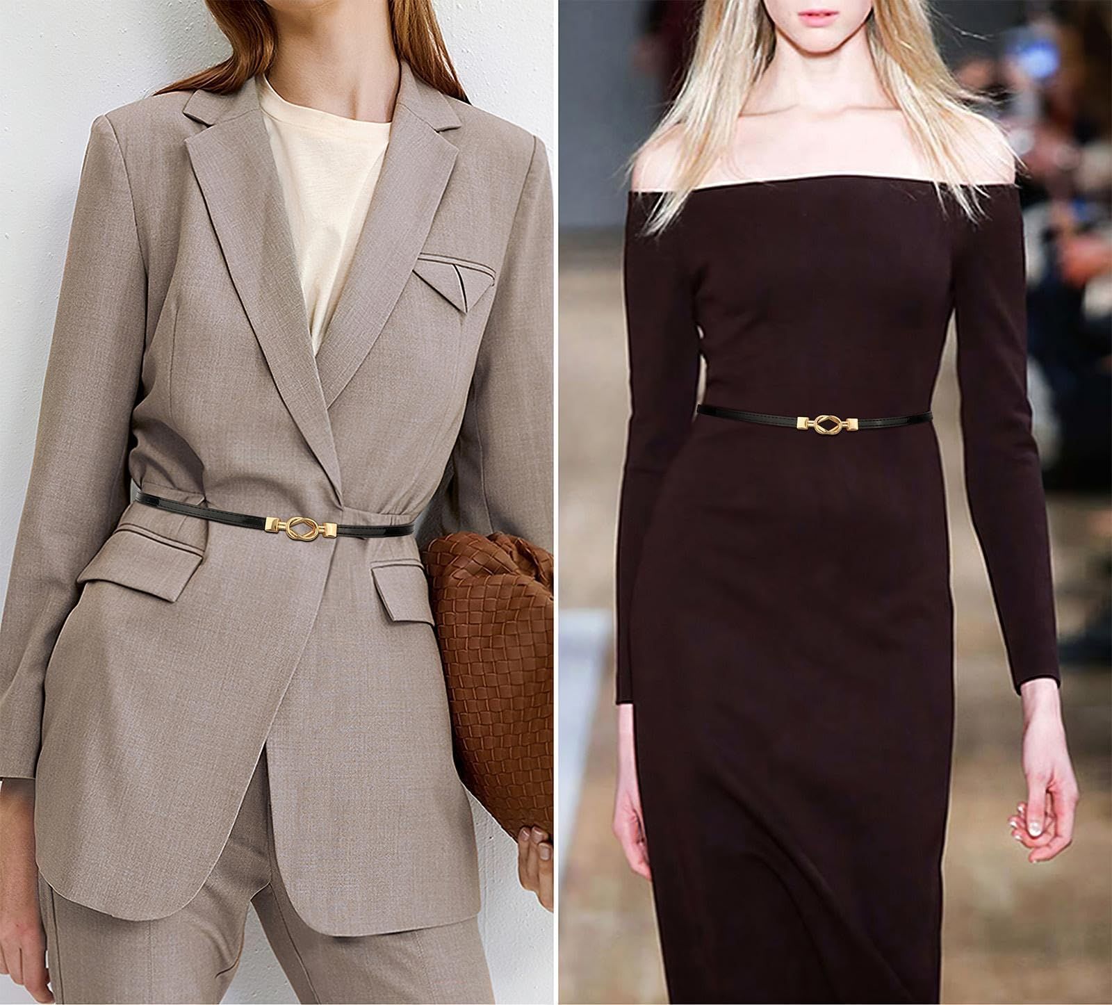 仕事 スーツ おしゃれ 結婚式 スカートベルト 大きいサイズ 本革 レディース 無階段サイズ調整 細ベルト ウエストマーク JASGOOD