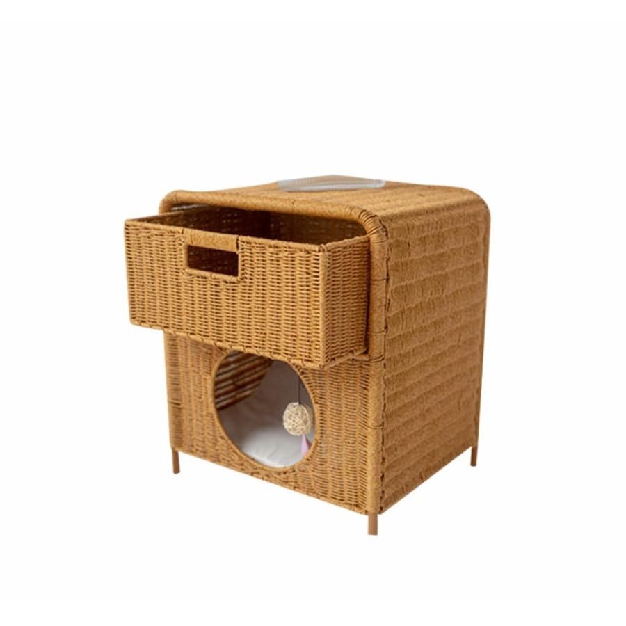 プラスチック 猫用家具 pp素材 猫ベッド ナイトテーブル 猫ハウス サイドテーブル 猫ベッド 猫用ベッド 猫 多機能 丸洗い カゴ キャットハ STEELWINDOWSANDDOORS_COM
