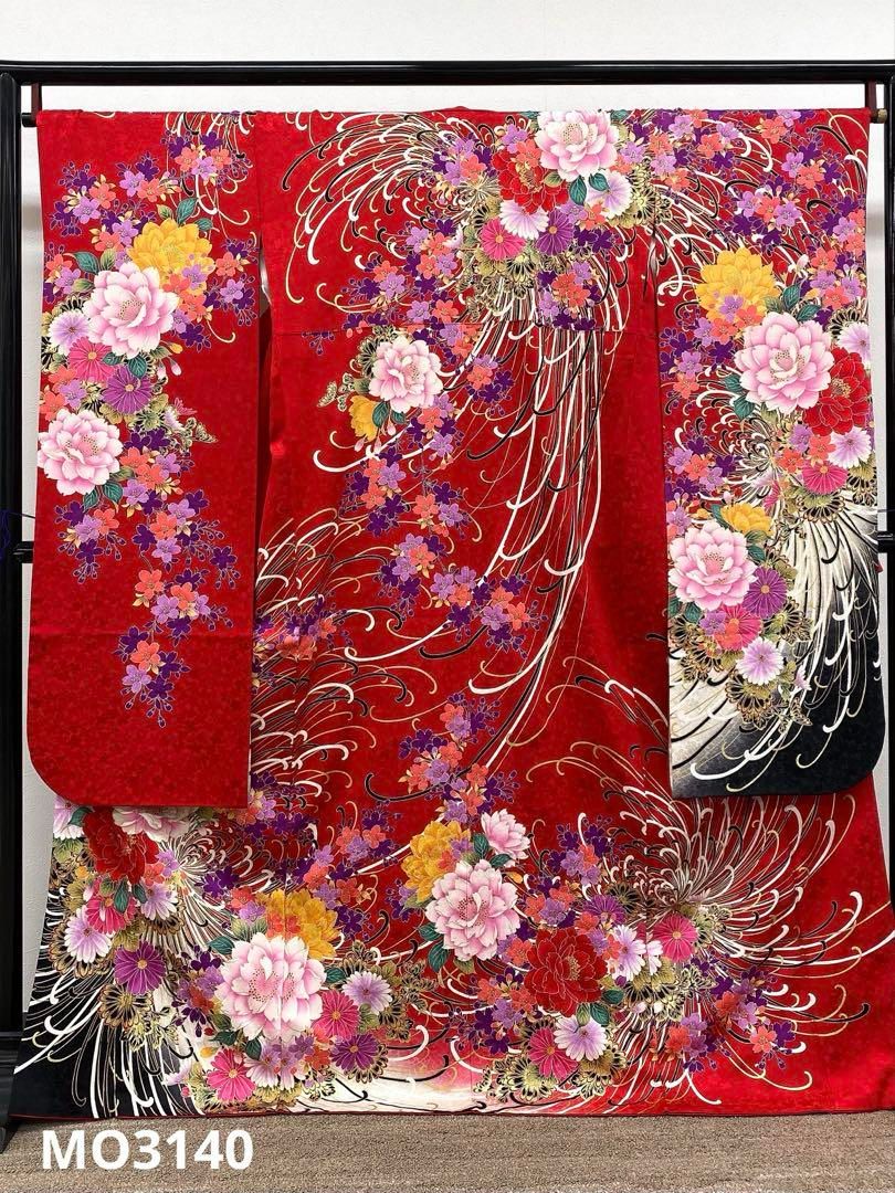振袖 豪華 ラメ刺繍 金彩 紋意匠 牡丹 身丈168cm 撥水加工済 MO3140 