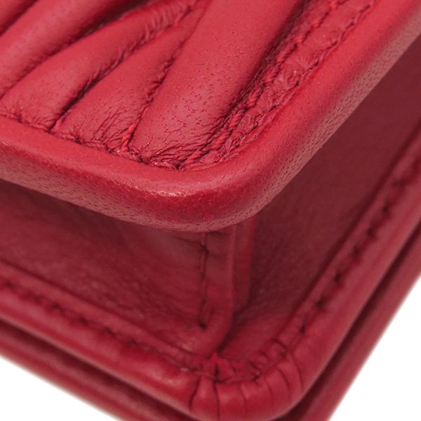 ミュウミュウ MIU MIU カードケース マテラッセ レザー ロッソ  