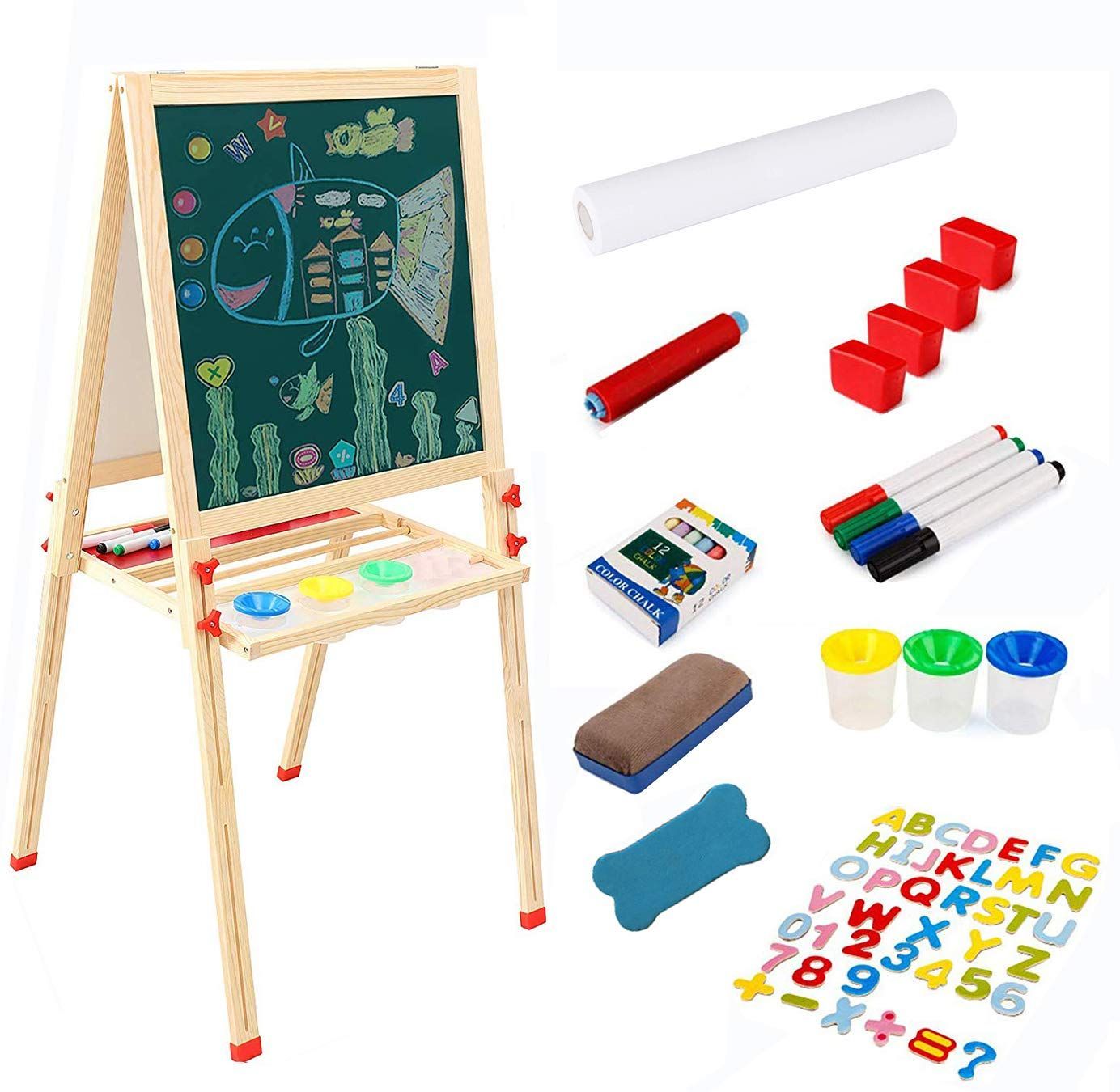 在庫処分】数学、絵画、スケッチ、落書き用… 子供黒板 高さ調整可能