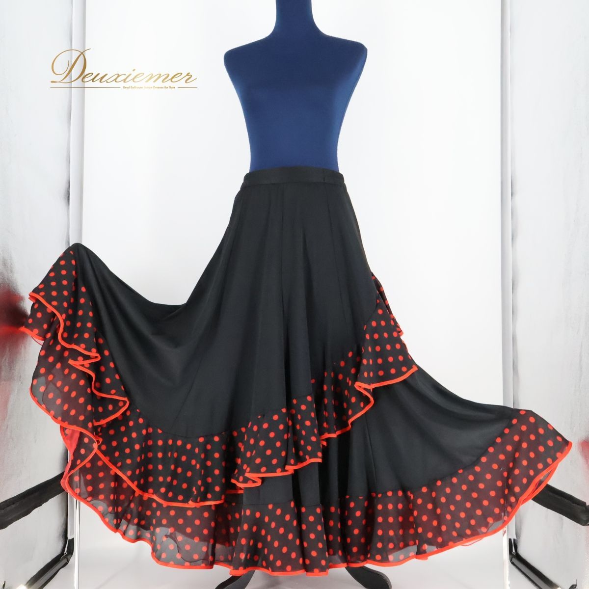 格安新品  フラメンコ衣装】ブラック prima boutique プリマブティック フラメンコ