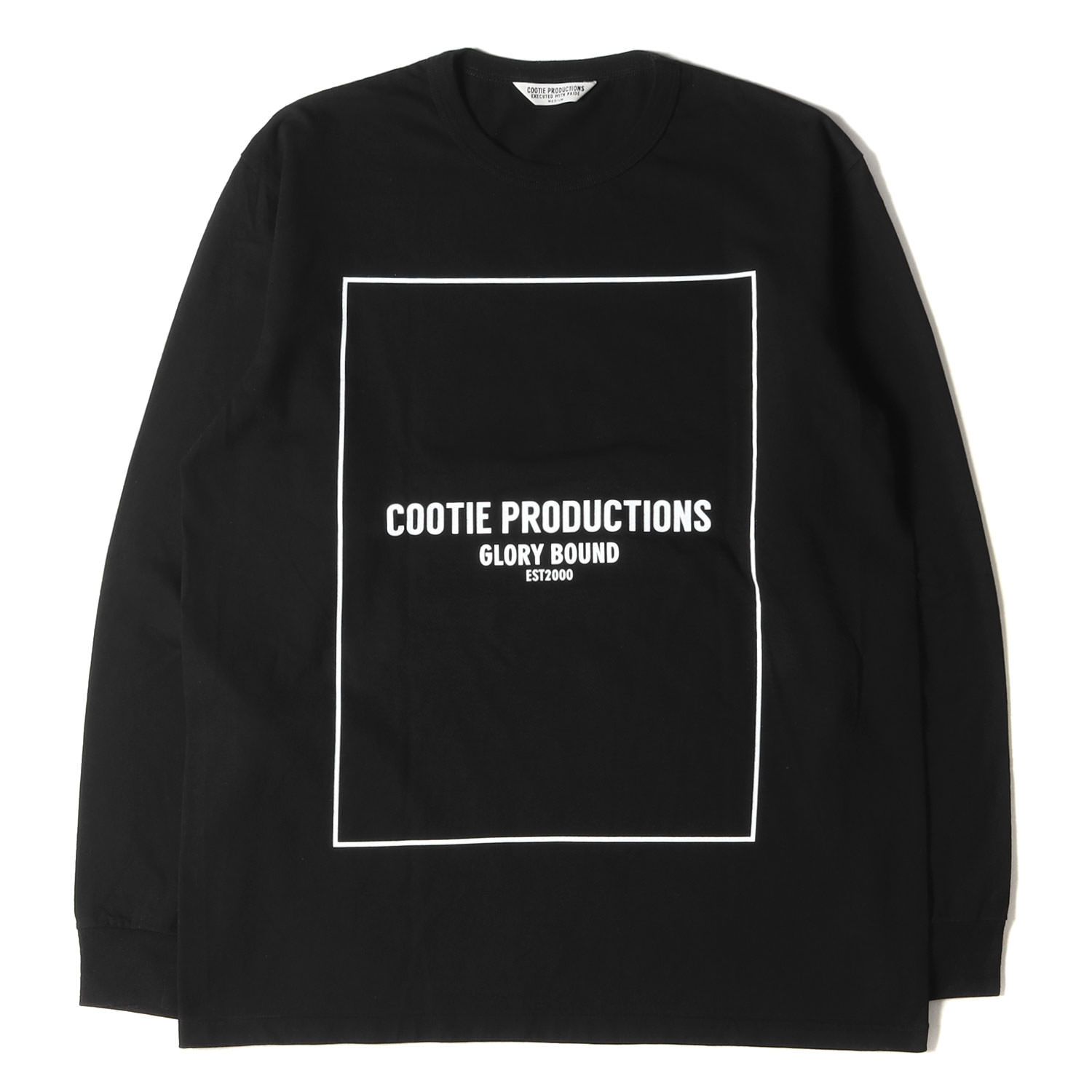 COOTIE クーティー Tシャツ サイズ:M スクエアロゴ ロングスリーブ 長袖 Print L/S Tee 18SS ブラック 黒 トップス  カットソー ロンT カジュアル ストリート