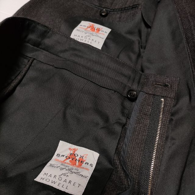MARGARET HOWELL/FOX BROTHERS グレンチェック スーツ ウール