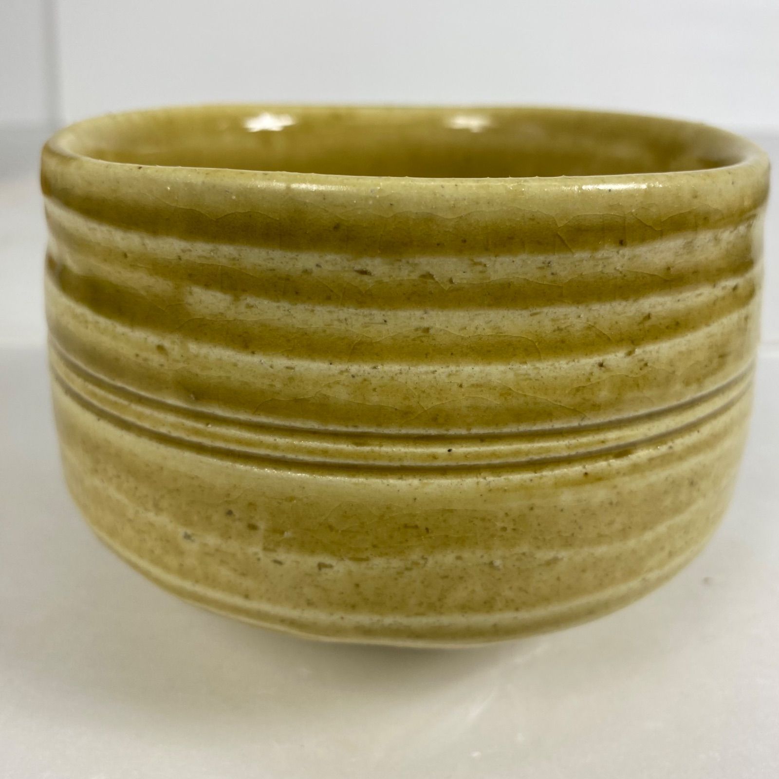 正山作 黄瀬戸 抹茶碗 美濃焼 茶道具 共箱付き 茶碗 骨董品 茶会 茶事