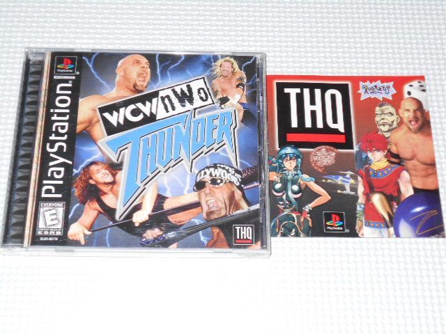 PS☆WCW NWO THUNDER 海外版 北米版 ハガキ付☆箱付・説明書付・ソフト 