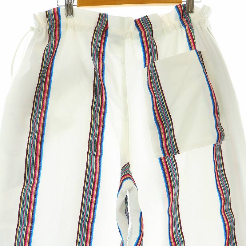 ミーイッセイミヤケ me ISSEY MIYAKE カラフルストライプウエスト  