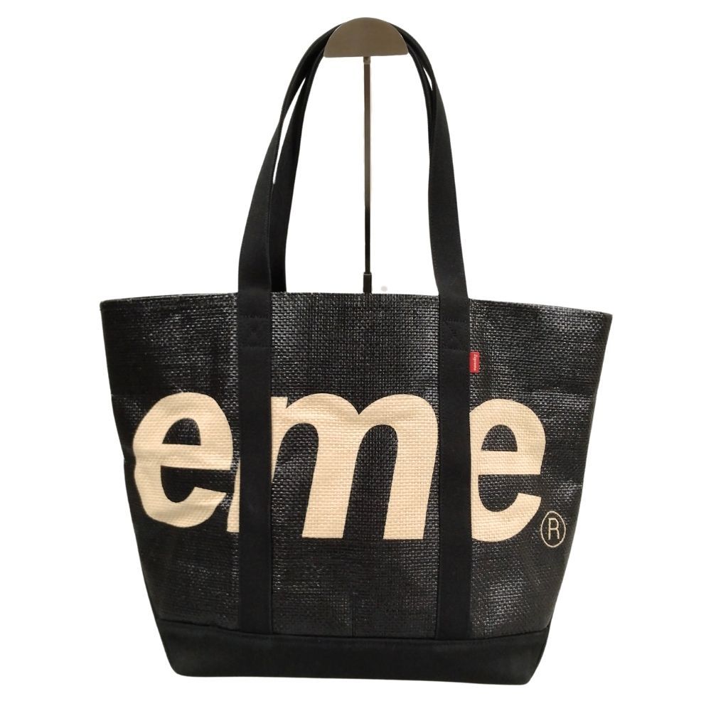 SUPREME シュプリーム 22SS Raffia Tote Bag ロゴ ラフィア