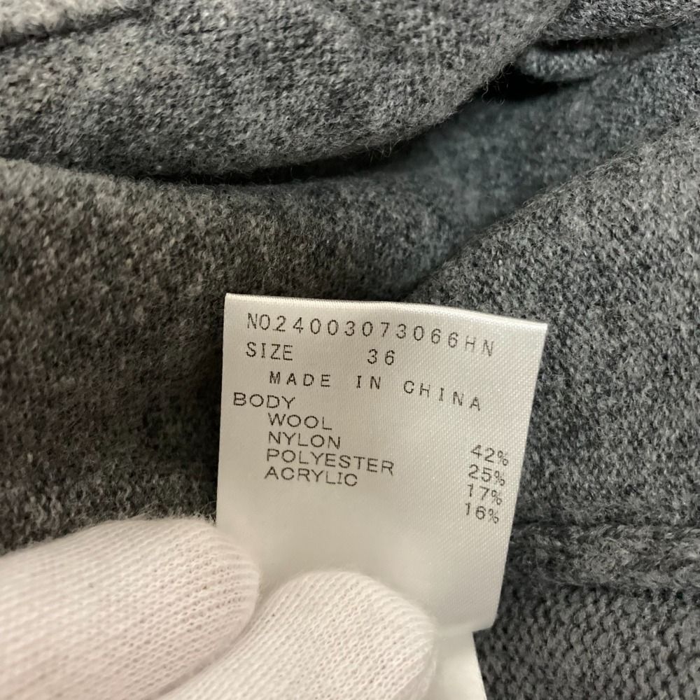 スタイリッシュである 24AW HELIOPOLE エリオポール KNIT PANTS ニットパンツ 24003073066HN サイズ36 グレー レディース 古着