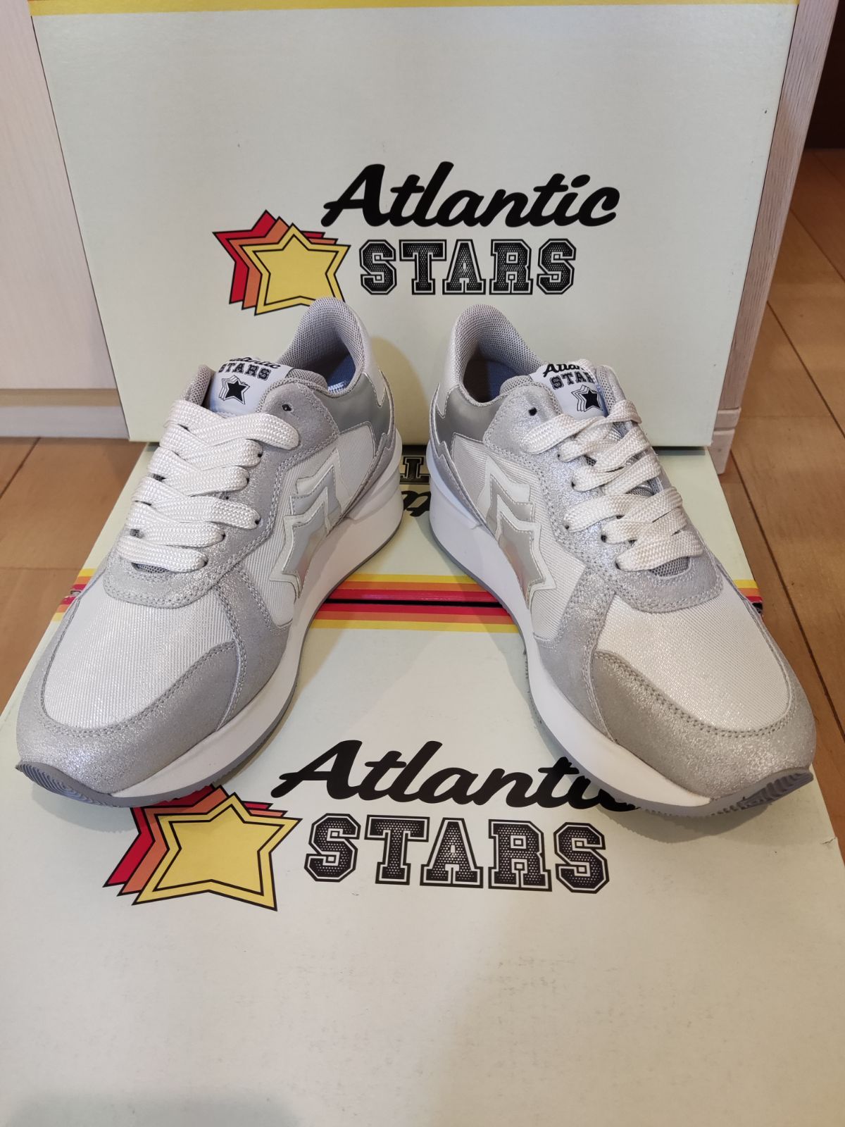 ATLANTIC STARS WHITE / SILVER ホワイト/ シルバー ホワイトシルバー アトランティックスターズ スニーカー - メルカリ