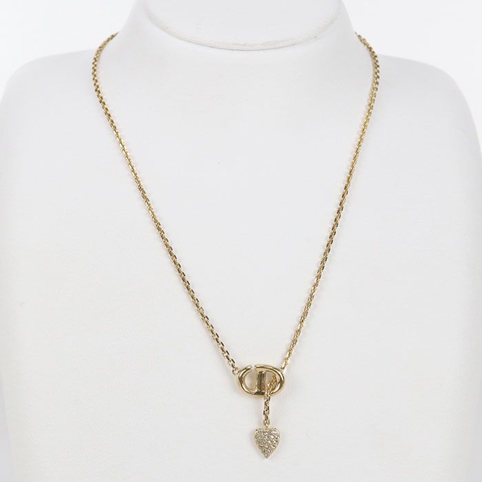 DIOR ディオール CDネイビーネックレス ネックレス メタル レディース