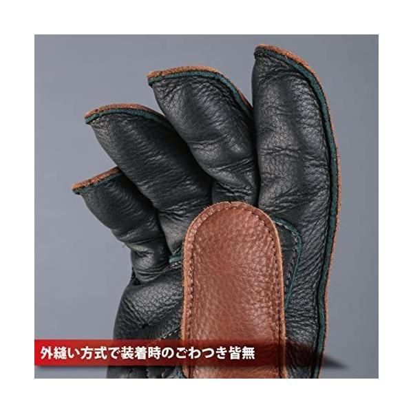 ナンカイ NANKAI 南海部品 カウプレーン レザーグローブ ブラック サイズLバイク オートバイ L