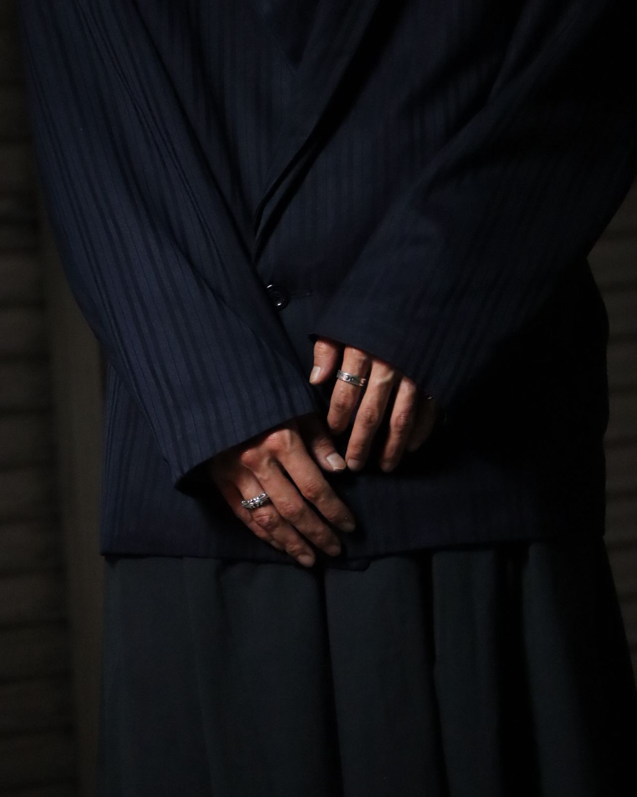 vintage ユーロヴィンテージ　ストライプジャケット EURO vintage France made shadow stripe double breasted