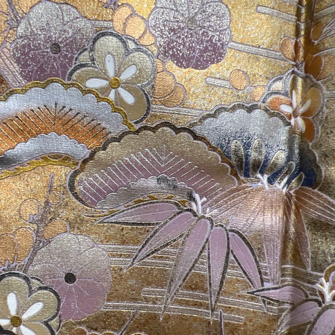 未着用 和田光正 色留袖 金彩 松竹梅 菊 七宝 亀甲 露草 着物 015a d 