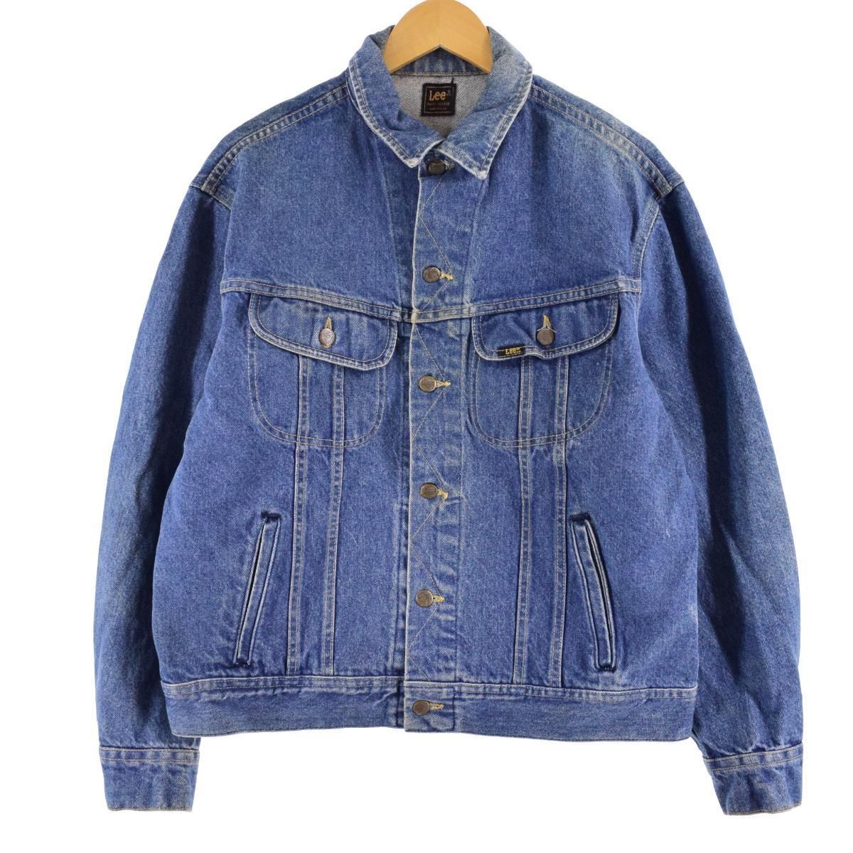 古着 80年代 リー Lee バックプリント デニムジャケット Gジャン USA製 