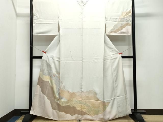 平和屋着物○創業460年・千總 訪問着 駒刺繍 松楓文