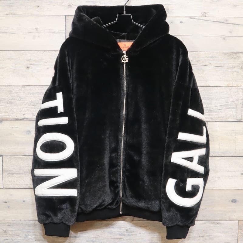 新品 メンズ ガリスアディクション ファー ブルゾン アウター 黒