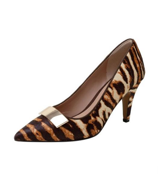 送料無料 リネアパウロ レディース パンプス シューズ PRISA | Pointed Toe Stiletto Fashion Pump Brown|ebony liger haircalf|suede