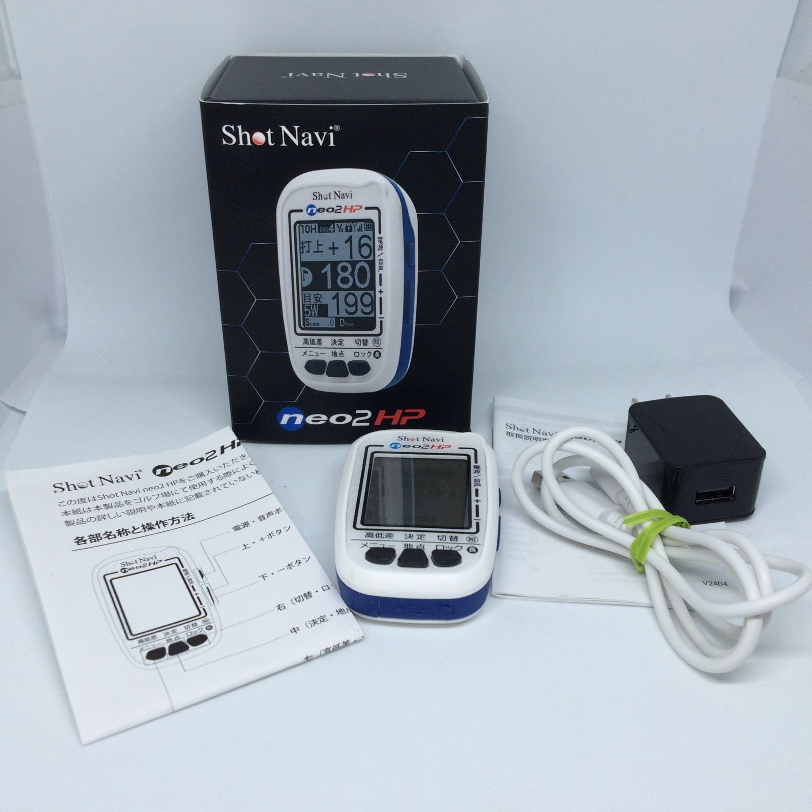 Shot NaviNEO2 HPホワイト ショットナビ neo2HP ゴルフ 美品 箱なし