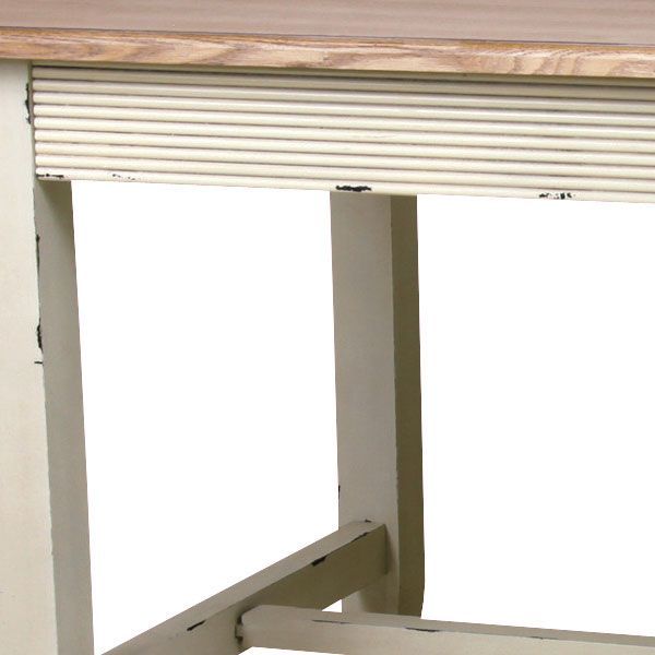 天然木のブロッサムダイニングテーブル 長方形 エイジング加工 W145×D85×H72cm No.017