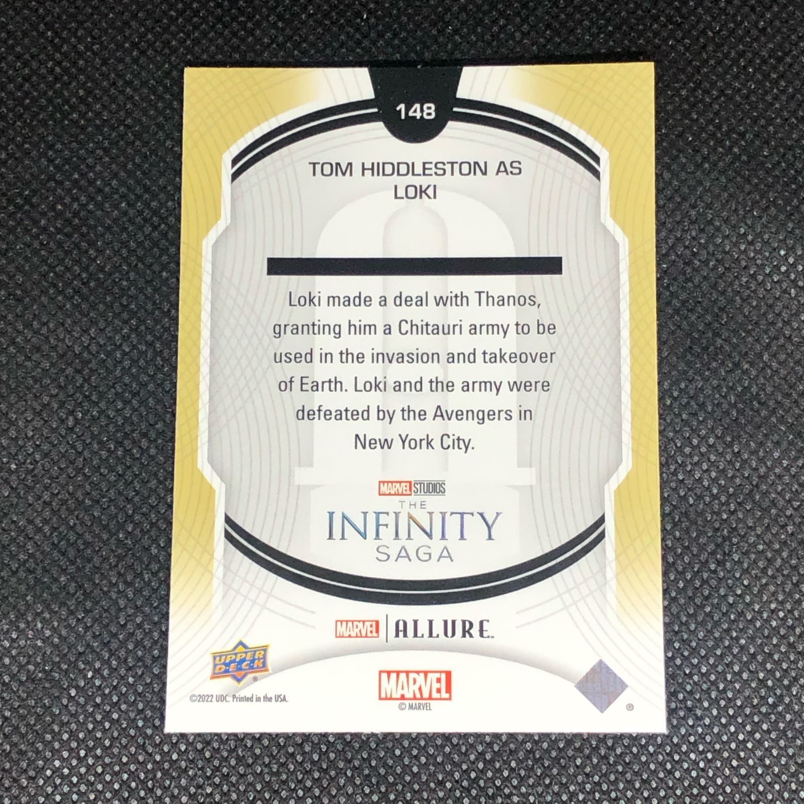 Tom Hiddleston / トム・ヒドルストン 2022 Upper Deck Marvel Tom Hiddleston / トム・ヒドルストン 2022 Upper Deck Marvel