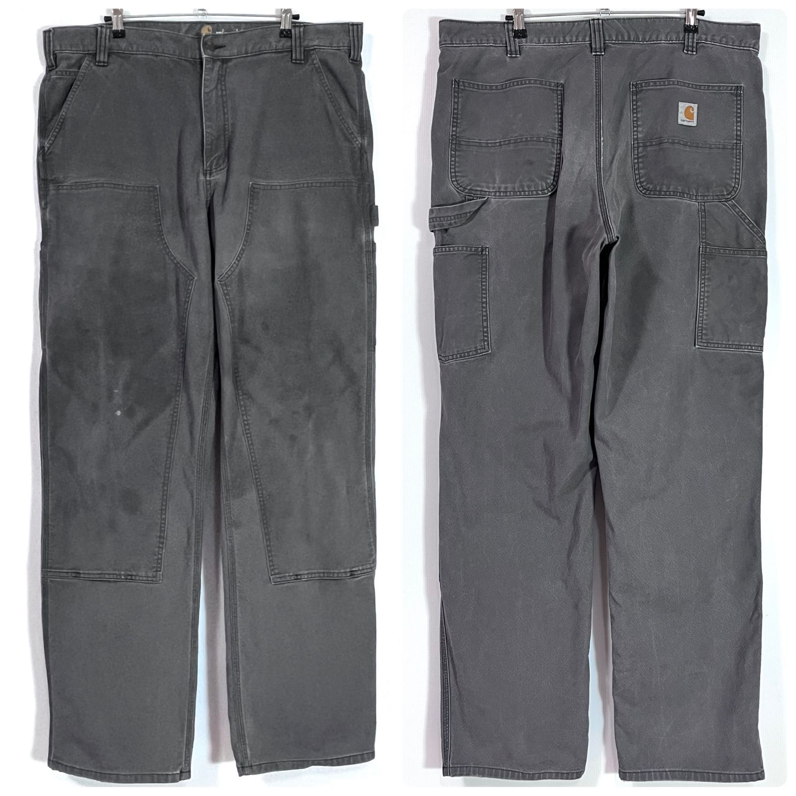 美フェード Carhartt カーハート W38 L36 ダック地 ダブルニー