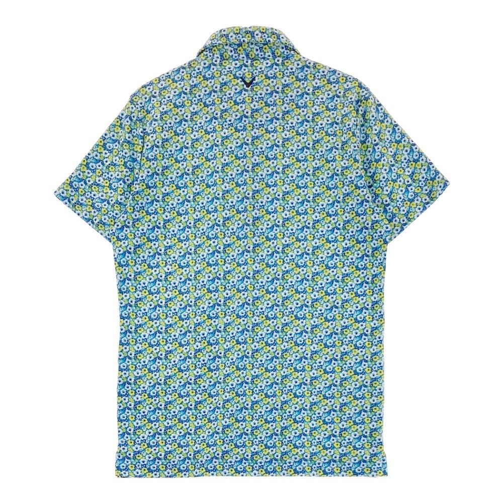 キャロウェイゴルフ　Callaway 花柄ポロシャツ Lサイズ イエロー キャロウェイゴルフ Callaway Golf 花柄 共衿 シャツ ポロシャツ