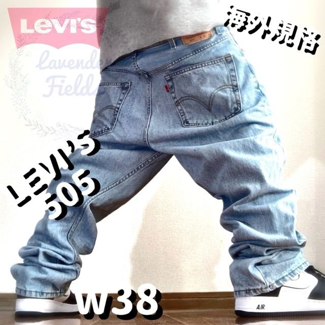 リーバイス505LEVI'Sデニムパンツw38大きいサイズバギーパッチロゴ極太