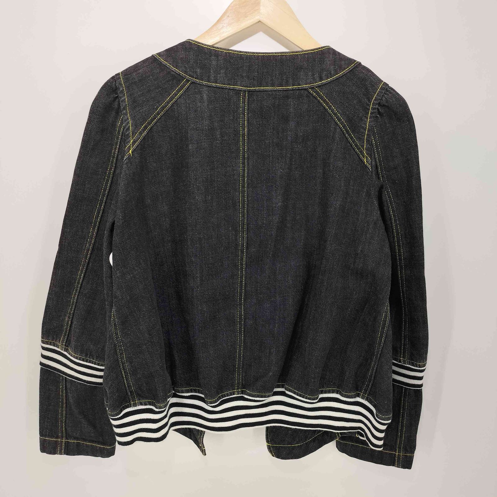 【専用】mercibeaucoup,メルシーボークーノーカラーデニムジャケット1 メルシーボークー mercibeaucoup ノーカラーデニムジャケット