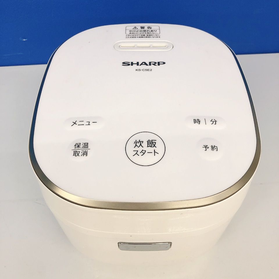 通電確認済】SHARP ジャー炊飯器 KS-C5E2-W 【電化製品】【2