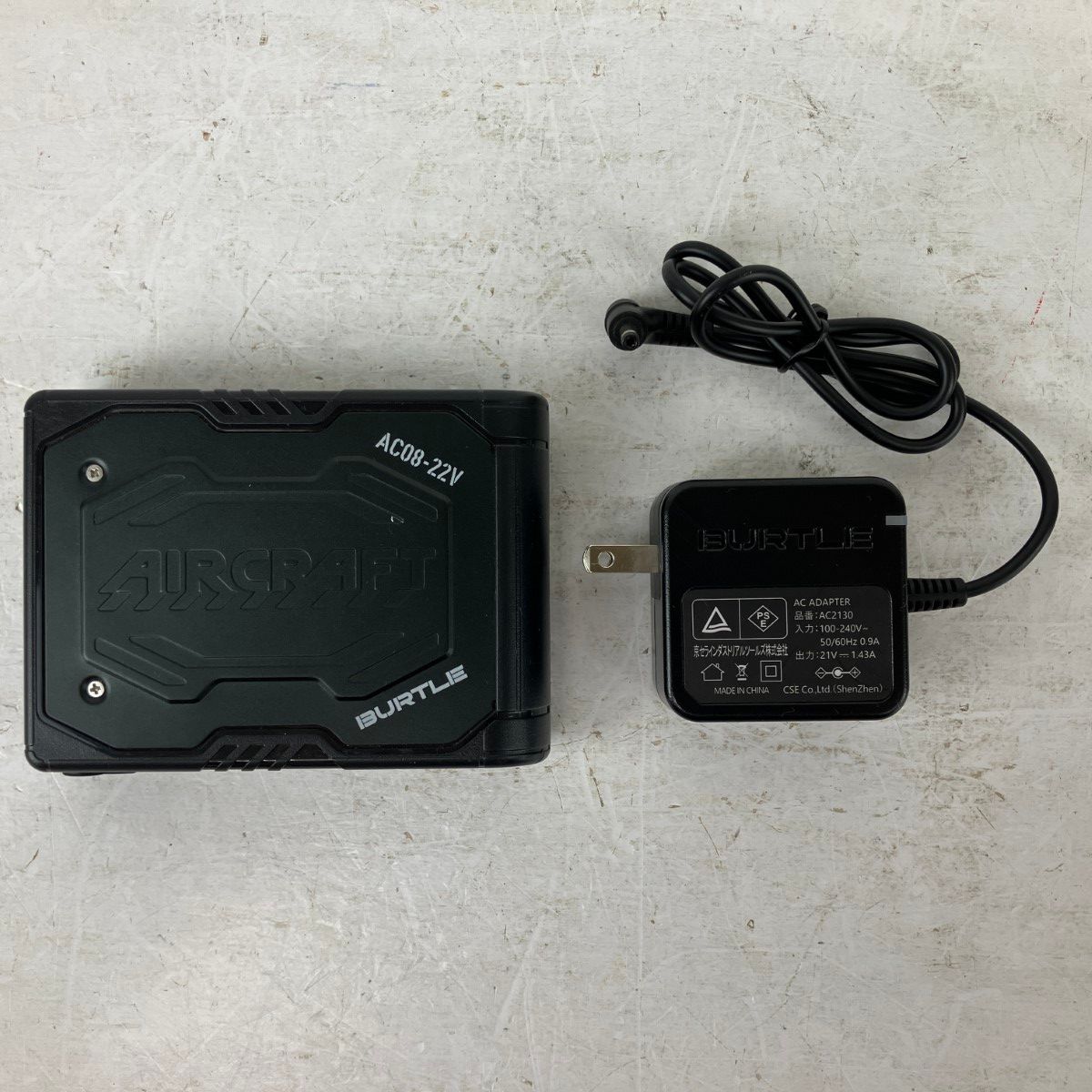 〇【未使用】バートル BURTLE AC08 空調バッテリー 充電器付き【中古