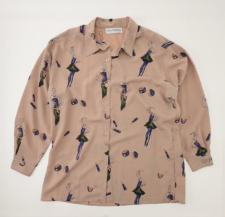 松村北斗 着用 コスメ 女性 柄 シャツ ブラウス ノートンマクノートン