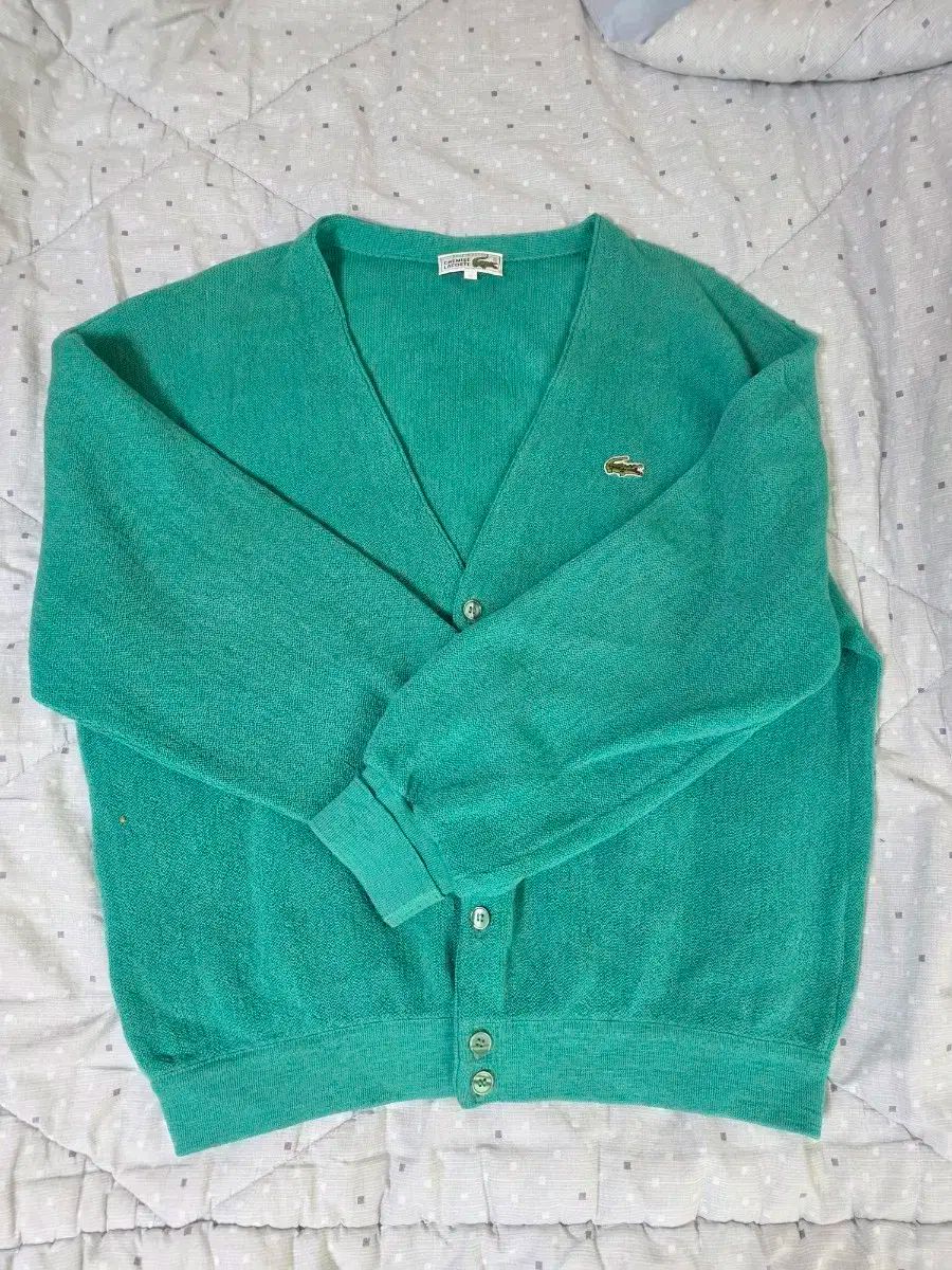 LACOSTE ラコステ 90 ザ イヤーズ エメラルド 緑 カーディガン