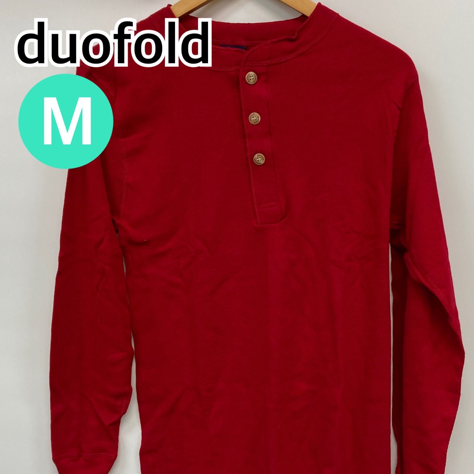 【新品】duofold トップス 長袖 カットソー ボタン M【CT1041】 新品】duofold ドゥオフォールド トップス 長袖 カットソー