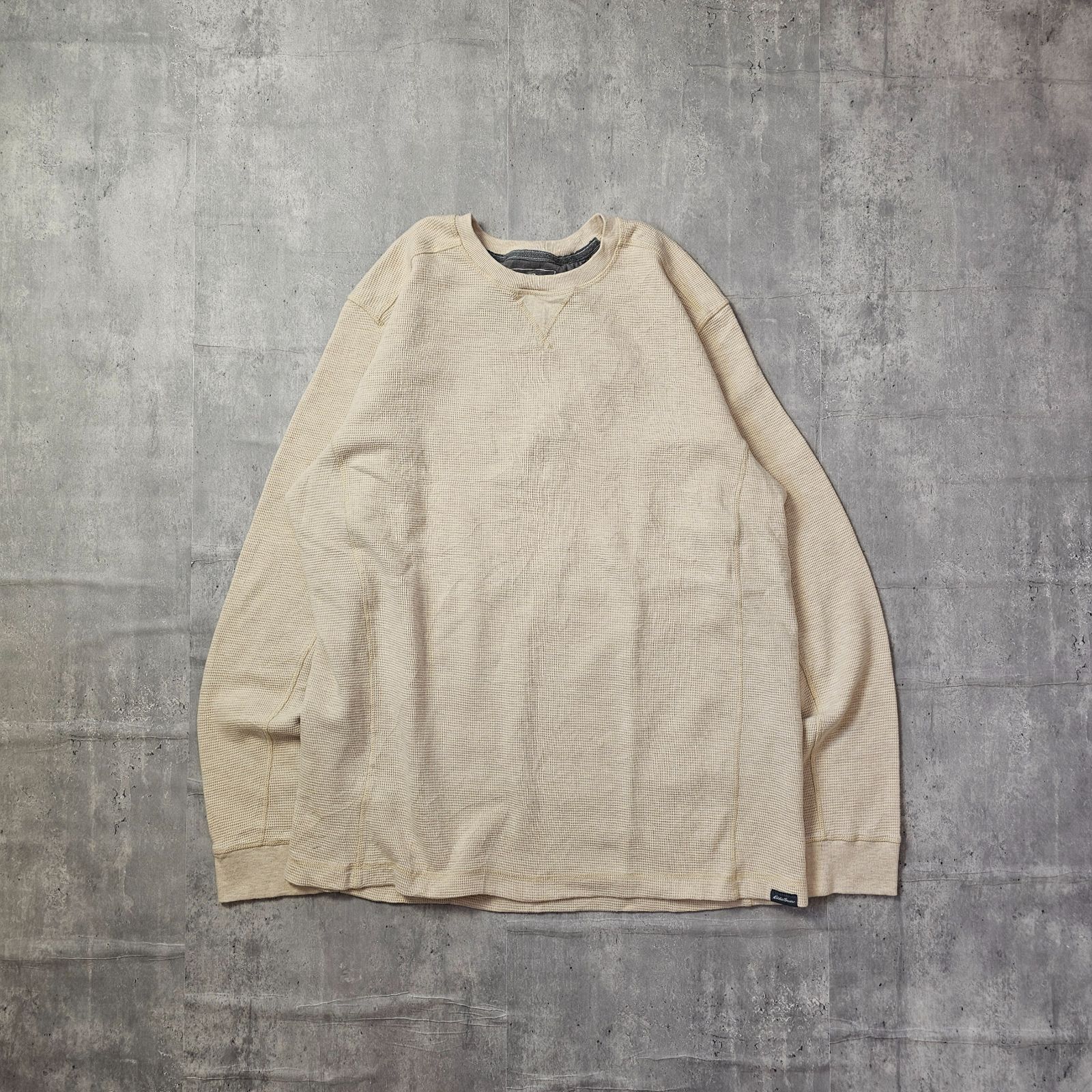『 EDDIEBAUER / エディーバウアー 』 サーマルカットソー ( XLサイズ ) ベージュ色