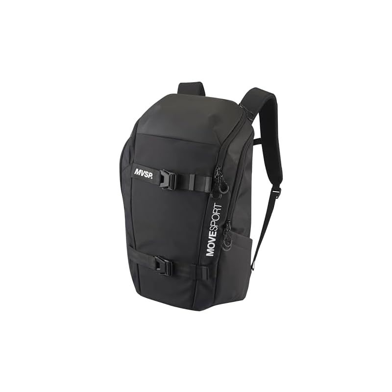 ムーブスポーツ デサント バックパック リュックサック スケートボードバッグパック 30L 部分はっ水 再帰反射 ヘルメット収納可 通気 ブラック F 0