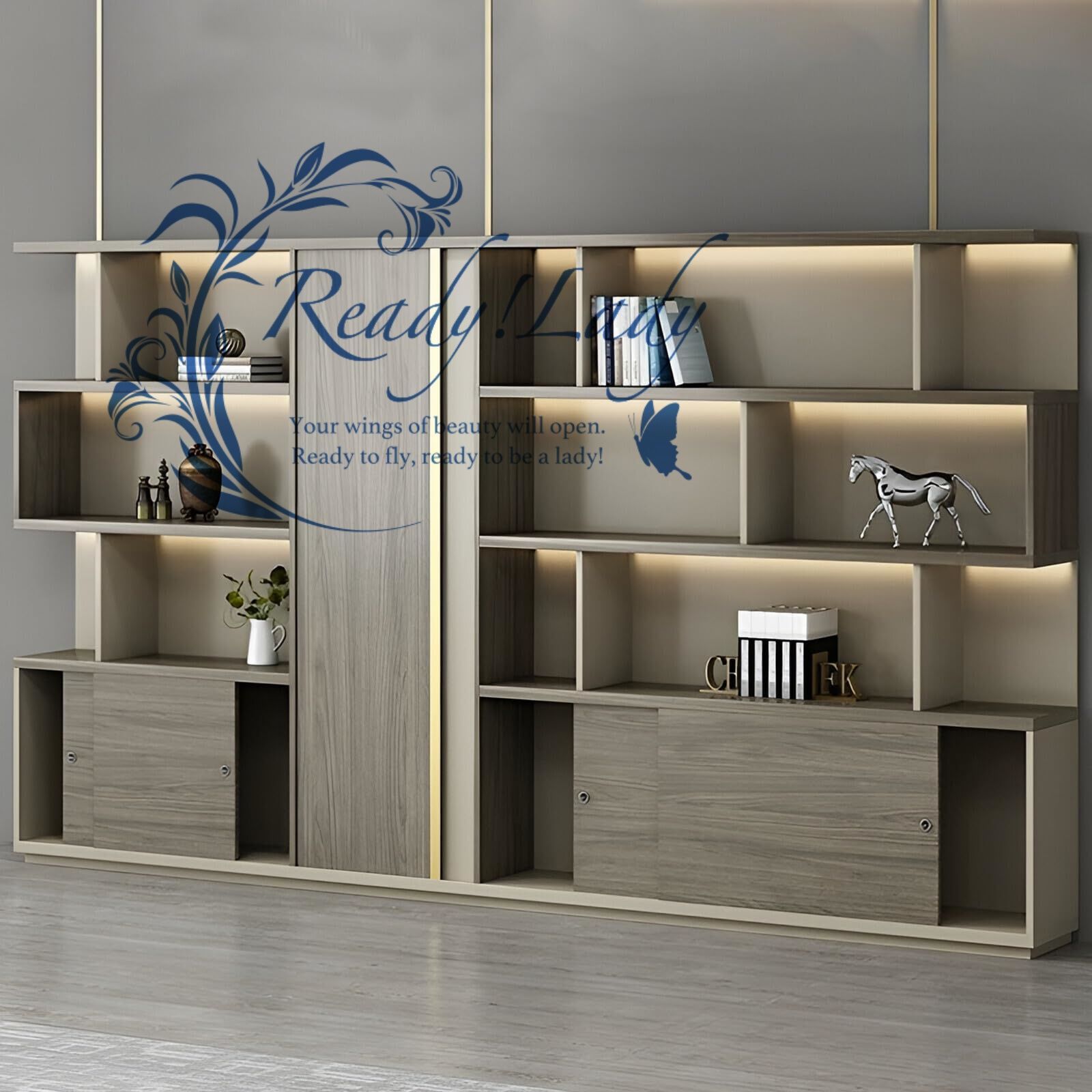 木製キャビネット 本棚 ディスプレイラック 書庫 オフィス収納 書類収納 シェルフ モダンデザイン シンプル 大容量収納 ウォールナット キャビネット 240 40 200cm WWW_OLIVIERBERNSTEIN_COM