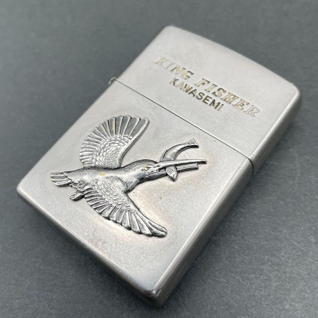Zippo カワセミ 立体メタル貼り 1996年11月製 KING FISHER KAWASEMI