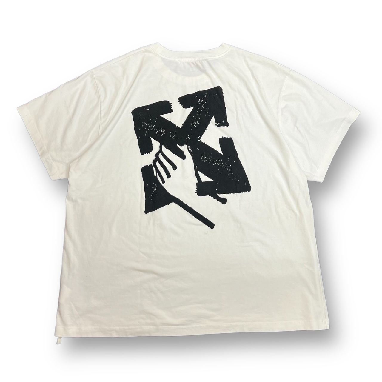正規品★Off-White★ハンドアロー プリントTシャツ 関税送料込 OFF-WHITE オフホワイト 17AW Cross Arrow Logo T-Shirt ロゴ