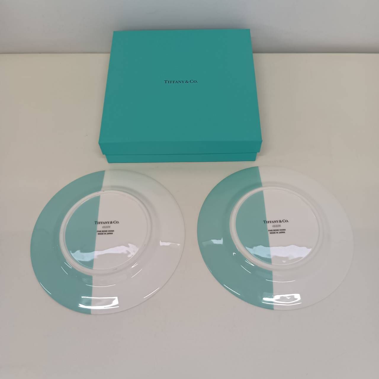 品】Tiffany & Co. カラーブロックプレート 2皿 21cm ティファニー