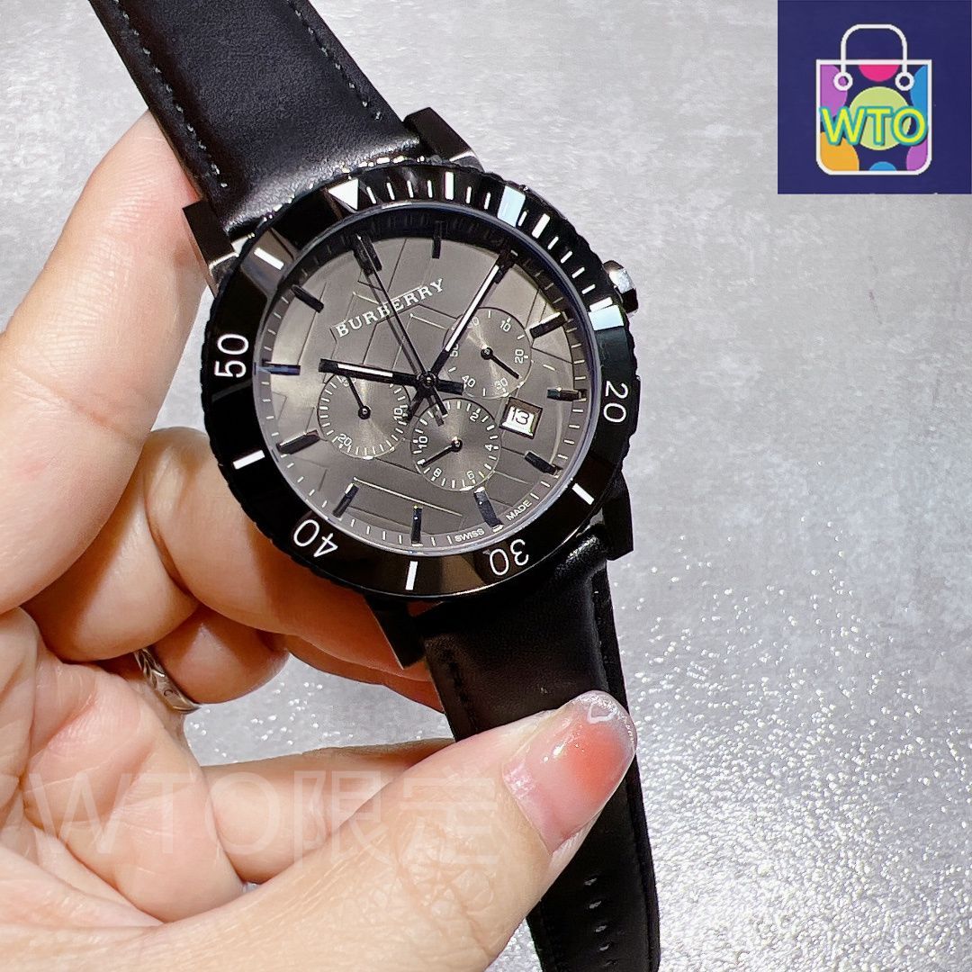 BURBERRY バーバリー メンズ腕時計 44mm｜セラミックベゼル×6針