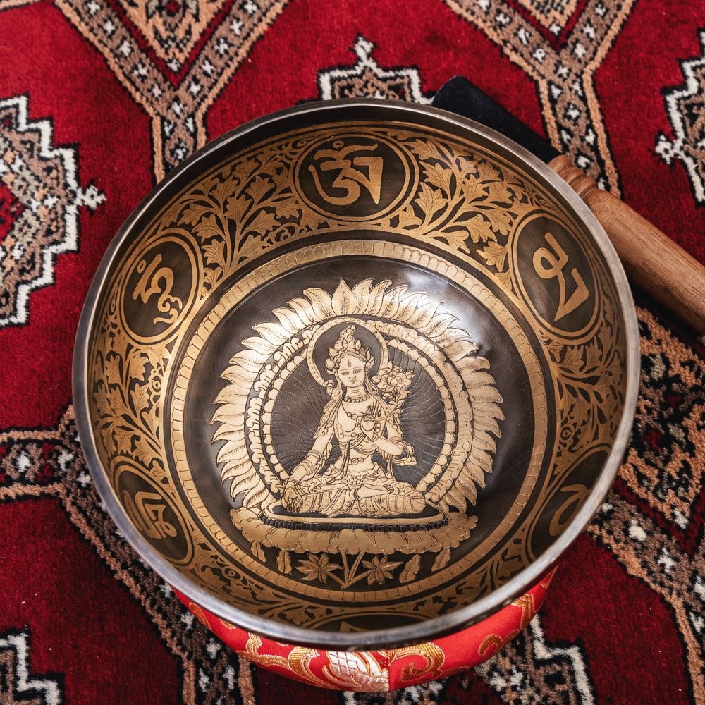 釈迦如来坐像 3寸 #489#333#203 唐草光背 円台座◇白檀 木彫 仏像 釈迦