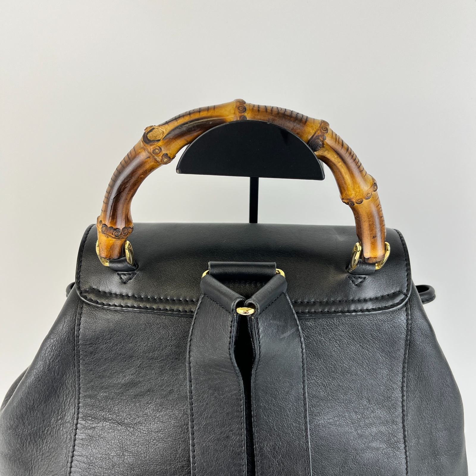 美品　GUCCI グッチ　黒 リュック　バックパック　バンブー　エナメル 楽天市場】【バッグ】GUCCI グッチ バンブー リュック リュック
