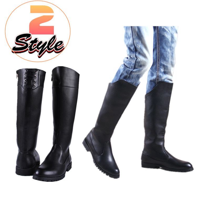 乗馬用品 乗馬ブーツ 合成皮革 ブーツ 長靴 ロングブーツブラック 馬具タウンユースブーツ 乗馬用 乗馬靴 男女兼用ジュニア2105qmbts01