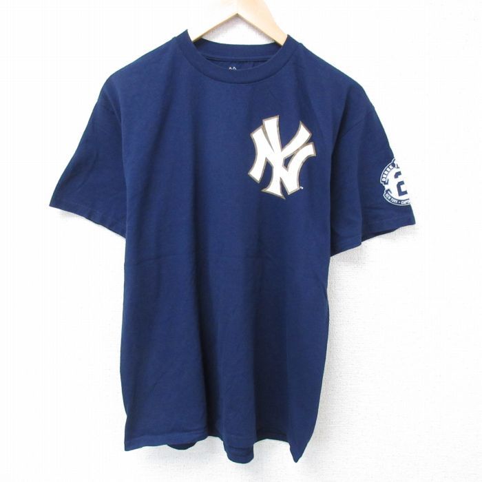 L/古着 マジェスティック 半袖 Tシャツ メンズ MLB ニューヨーク